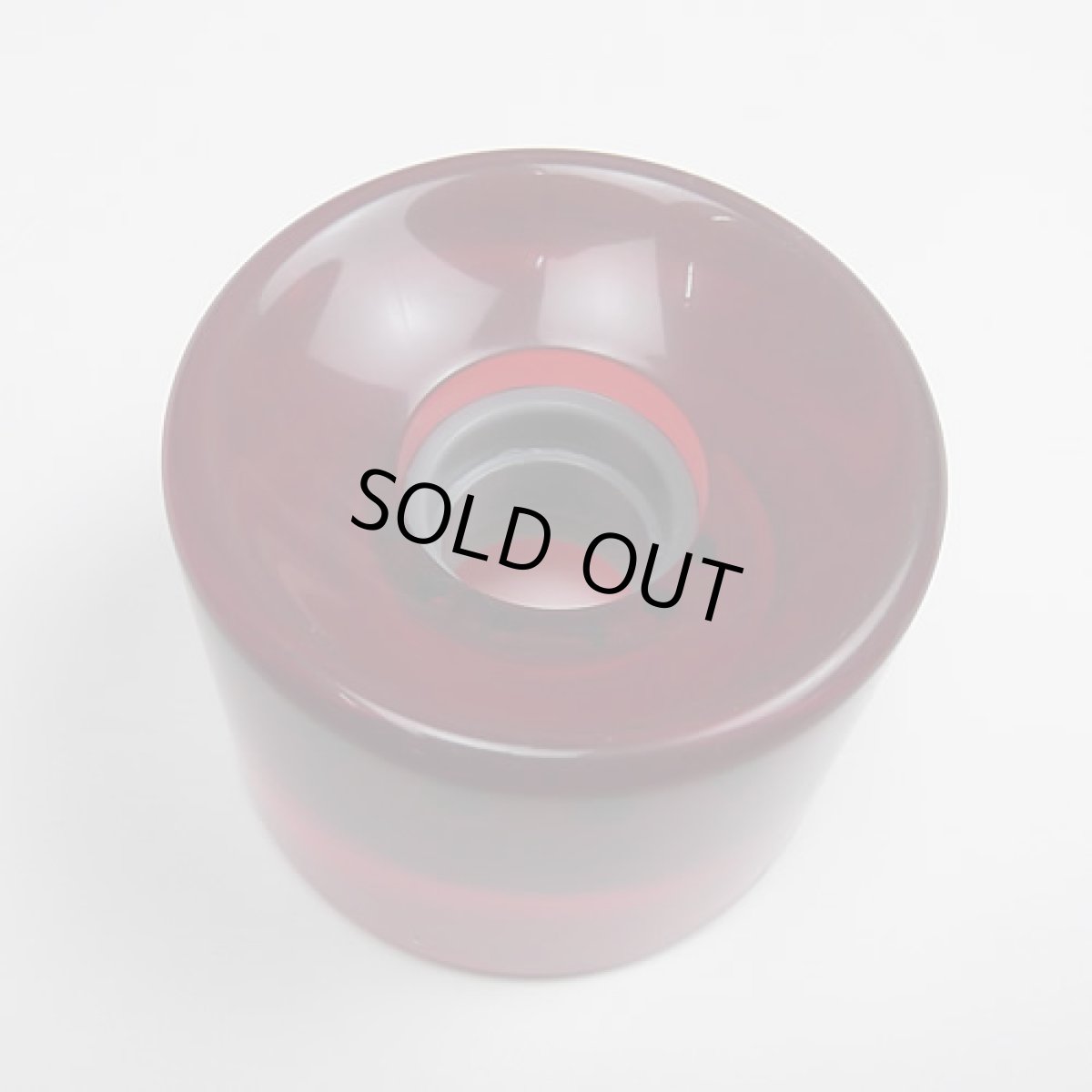 画像2: ノーブランド65mm/80aウィール【クリアーレッド】 (2)