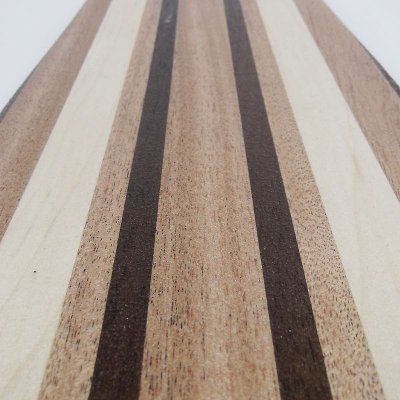画像1: 22インチ無垢材組木ミニクルーザー・スケートボードデッキ（ハンドメイド・アメリカ製）B