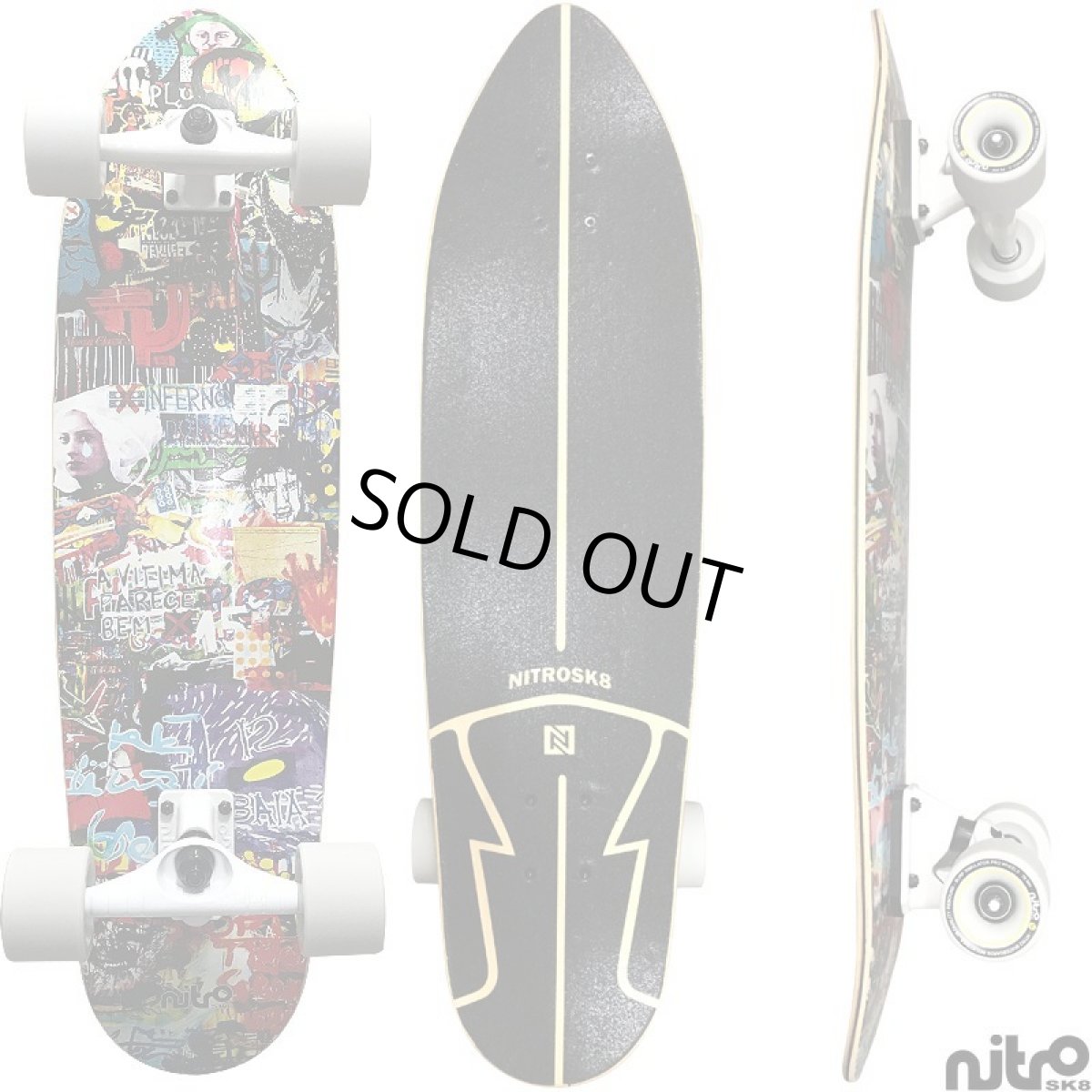 画像4: サーフスケート NitroSK8 スケートボード コンプリート Hermanos（ヘルマノス）モデル 34 x 10インチ (4)
