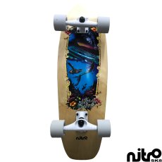 画像1: サーフスケート　NitroSK8 スケートボード コンプリート Sirena（セレナ）モデル 35 x 10インチ (1)