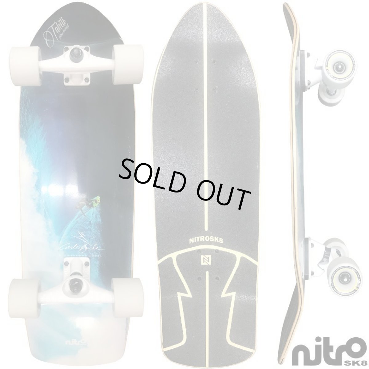 画像4: サーフスケート NitroSK8 スケートボード コンプリート Carlos Burle（カルロス・バーレ）モデル 31 x 10インチ (4)