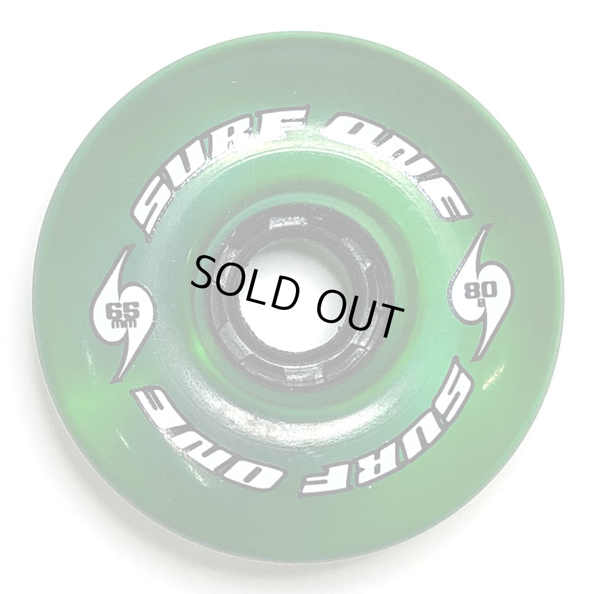 画像2: Surfone ウィール（65mm／80a）【クリアーグリーン】4個1セット (2)