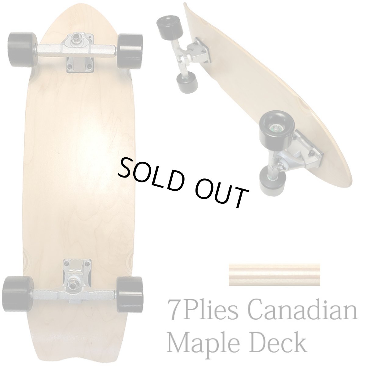 画像3: デルマー Del Mar Surf SK8 コンプリート 30×9.5インチ 7plies カナディアンメイプルデッキ (3)