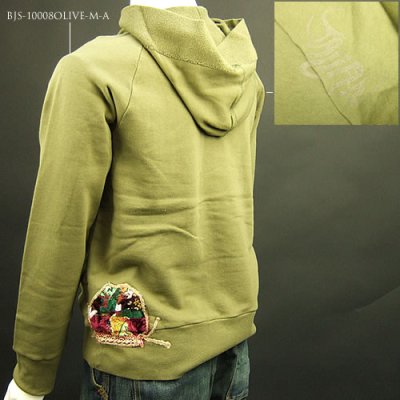 画像2: Jalian Pull-Over Hooded Swet (Olive) LサイズC