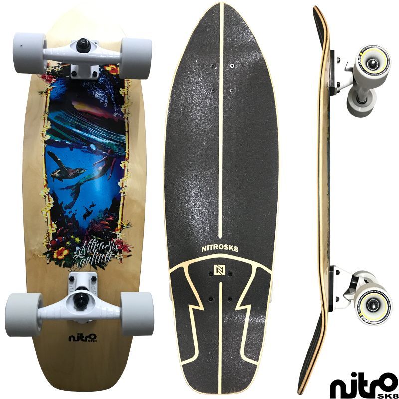 サーフィンのオフトレ用スケートボード Nitro Sk8 Sirenaモデル